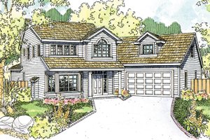 Country Exterior - Front Elevation Plan #124-1208