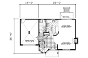 European Style House Plan - 3 Beds 1.5 Baths 1360 Sq/Ft Plan #138-195 