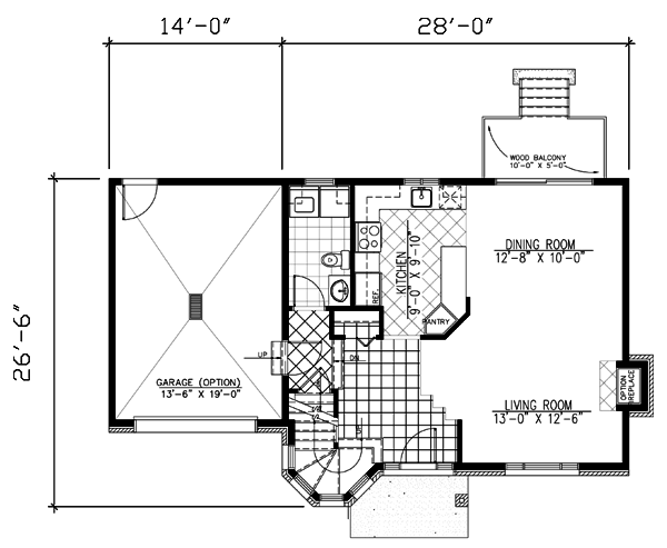 European Floor Plan - Main Floor Plan #138-195