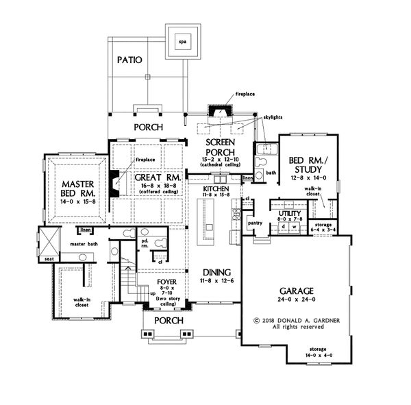 Home Plan - Craftsman Floor Plan - Main Floor Plan #929-1080