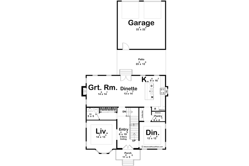Dream House Plan - Floor Plan - Main Floor for Victorian House Plan #455-776 - 4 bed, 2.5 bath