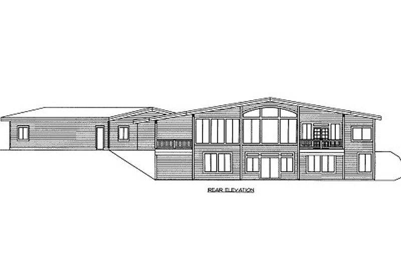 Dream House Plan - Exterior - Rear Elevation for Modern House Plan #117-653 - 3 bed, 3.5 bath