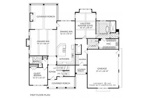 Floor Plan - Main Floor for Farmhouse House Plan #927-981 - 4 bed, 4 bath