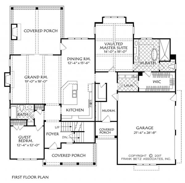 Architectural House Design - Farmhouse Floor Plan - Main Floor Plan #927-981