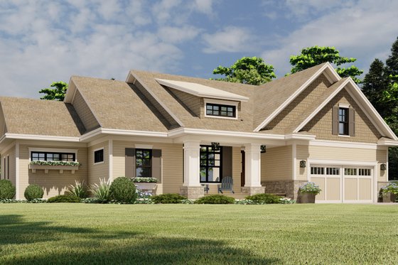 Exterior - Front Elevation 4 for Traditional House Plan #51-1182 - 3 bed, 2.5 bath