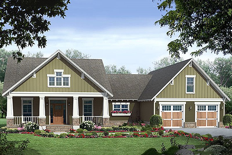 Dream House Plan - Craftsman style Plan 21-248 front elevation