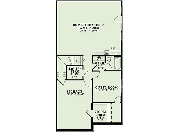 House Blueprint - European Floor Plan - Lower Floor Plan #17-2439