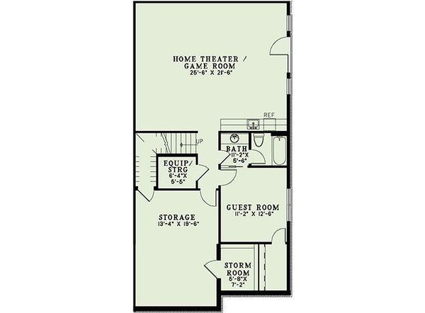 Architectural House Design - European Floor Plan - Lower Floor Plan #17-2439