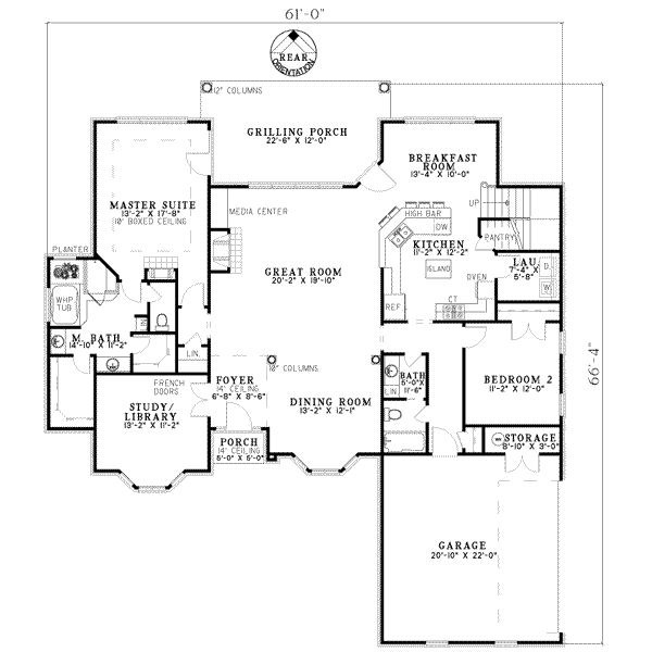 European Floor Plan - Main Floor Plan #17-2252