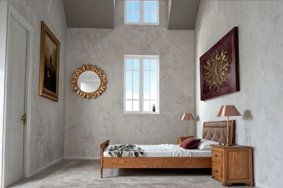 Interior - Master Bedroom for European House Plan #542-5 - 2 bed, 1 bath