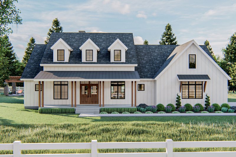 House Plan Design - Farmhouse Exterior - Front Elevation Plan #455-312