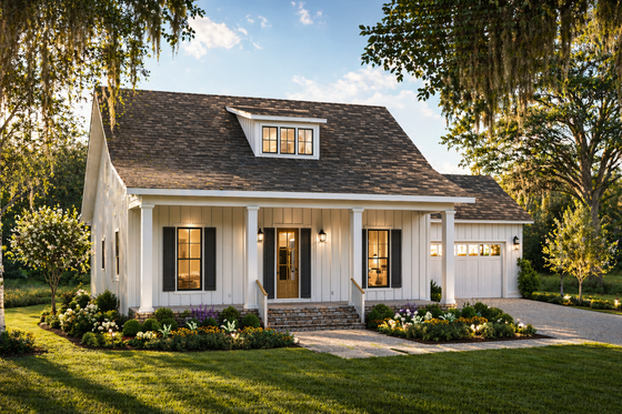 Exterior - Front Elevation for Craftsman House Plan #44-235 - 3 bed, 2 bath