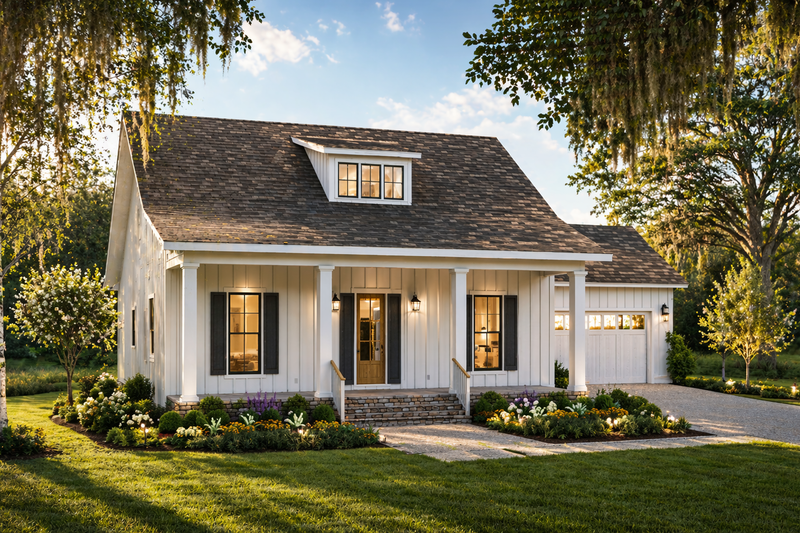 Exterior - Front Elevation 2 for Craftsman House Plan #44-235 - 3 bed, 2 bath