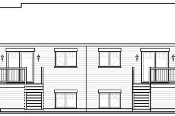 Exterior - Rear Elevation for European House Plan #23-775 - 3 bed, 1.5 bath