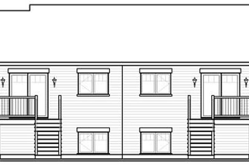 Architectural House Design - Exterior - Rear Elevation for European House Plan #23-775 - 3 bed, 1.5 bath