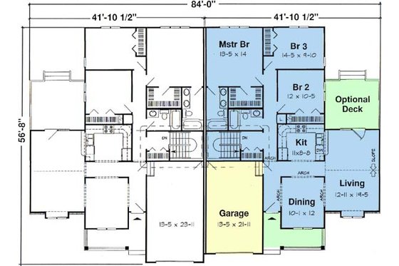 Floor Plan - Main Floor for Ranch House Plan #312-597 - 3 bed, 2 bath