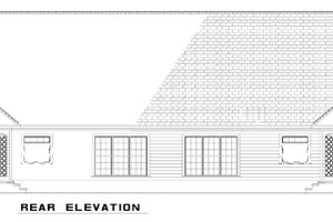 Exterior - Rear Elevation for Traditional House Plan #17-591 - 3 bed, 2 bath