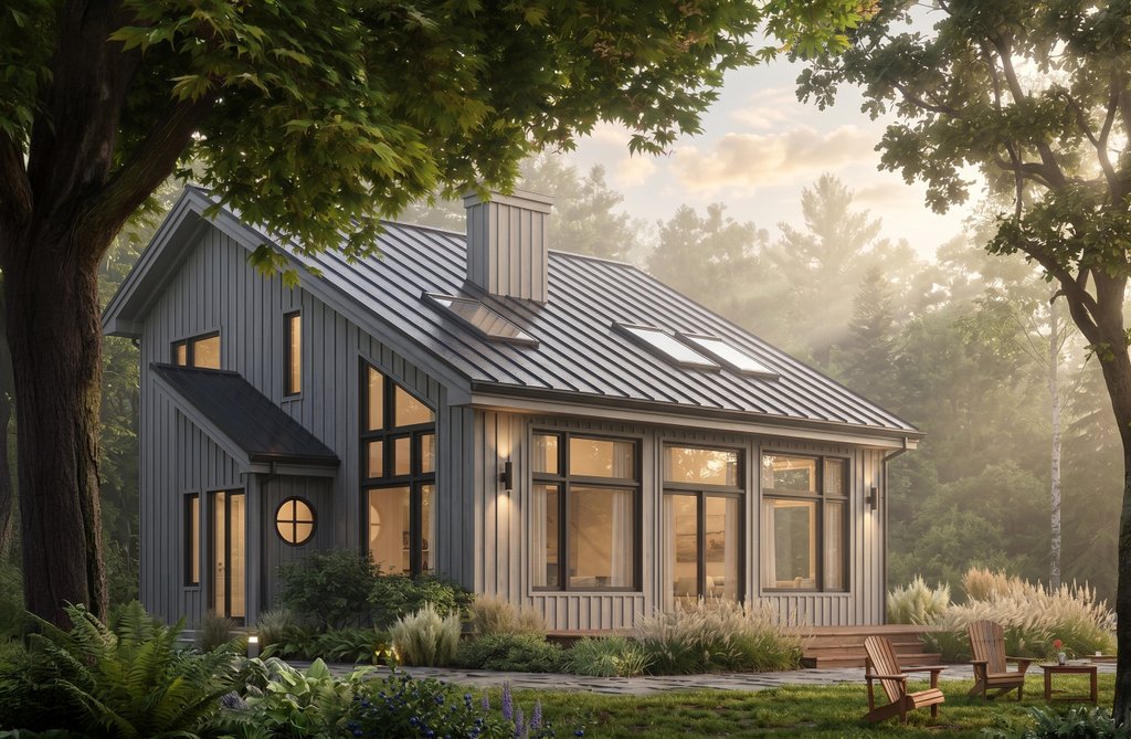 Exterior - Front Elevation 2 for Contemporary House Plan #23-2037 - 3 bed, 2 bath