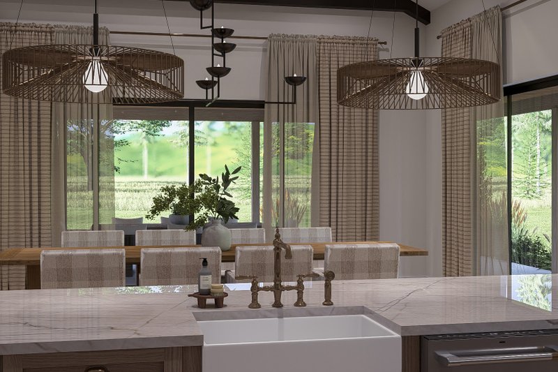 House Blueprint - Interior - Kitchen 2 for Barndominium House Plan #455-582 - 4 bed, 3 bath