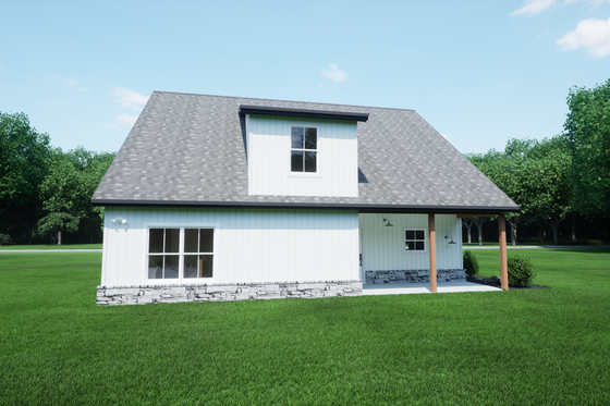 Exterior - Rear Elevation for Craftsman House Plan #1116-18 - 3 bed, 2.5 bath