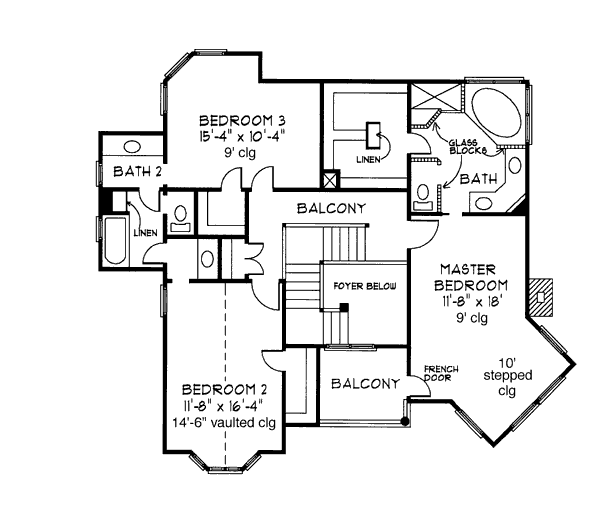 Home Plan - Bungalow Floor Plan - Upper Floor Plan #410-236