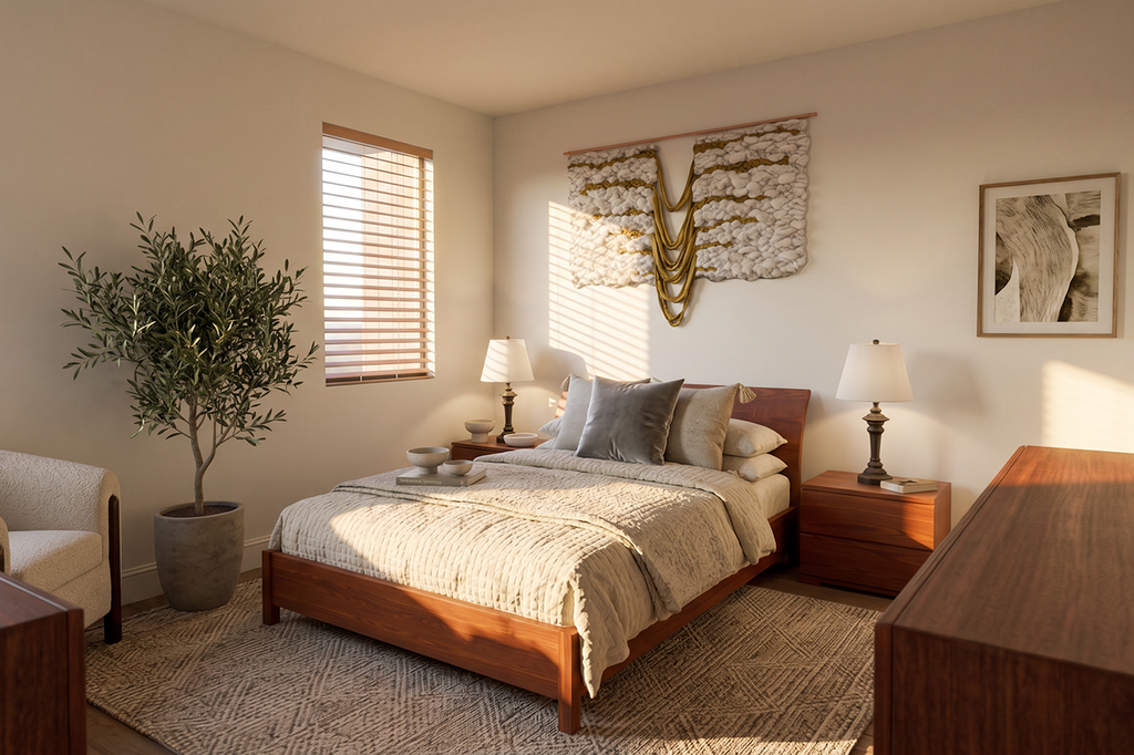 Interior - Master Bedroom for European House Plan #1099-20 - 3 bed, 2.5 bath