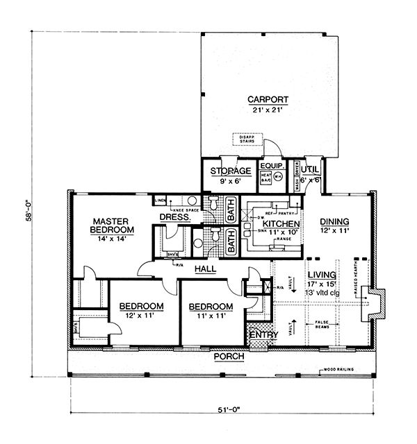 Home Plan - Country Floor Plan - Main Floor Plan #45-429