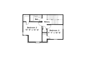 Floor Plan - Upper Floor for Colonial House Plan #410-310 - 3 bed, 2.5 bath