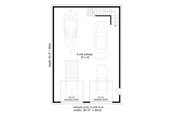 Floor Plan - Main Floor for Traditional House Plan #932-356 - 1 bed, 1 bath