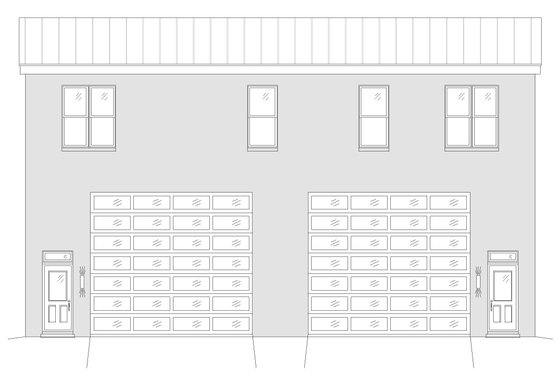 Exterior - Rear Elevation for Contemporary House Plan #932-51 - 5 bed, 3.5 bath
