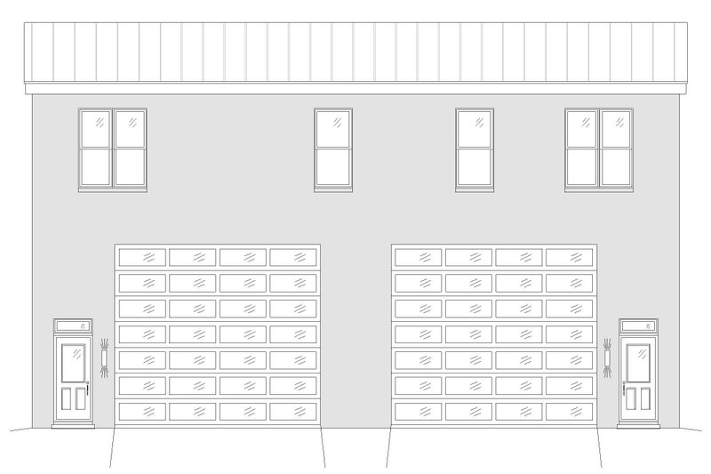 Home Plan - Exterior - Rear Elevation for Contemporary House Plan #932-51 - 5 bed, 3.5 bath