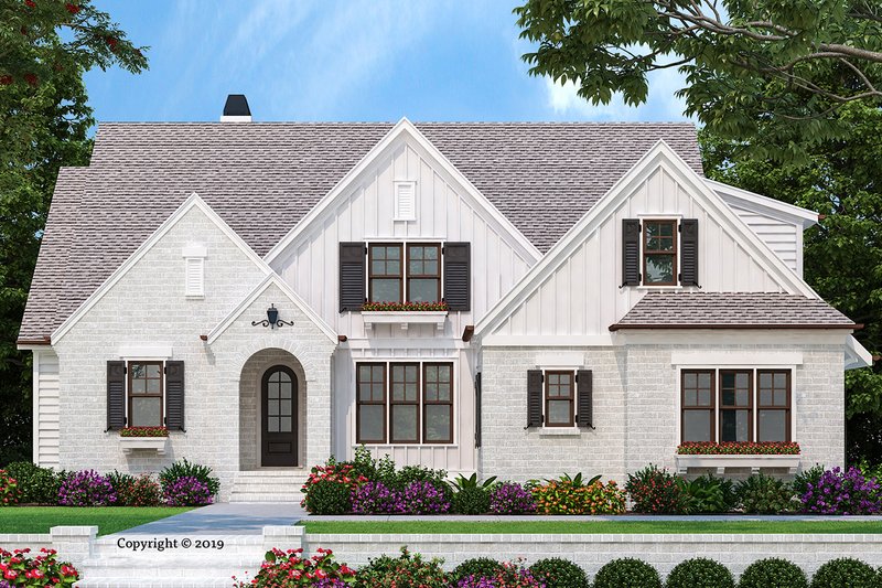 House Blueprint - Farmhouse Exterior - Front Elevation Plan #927-1001