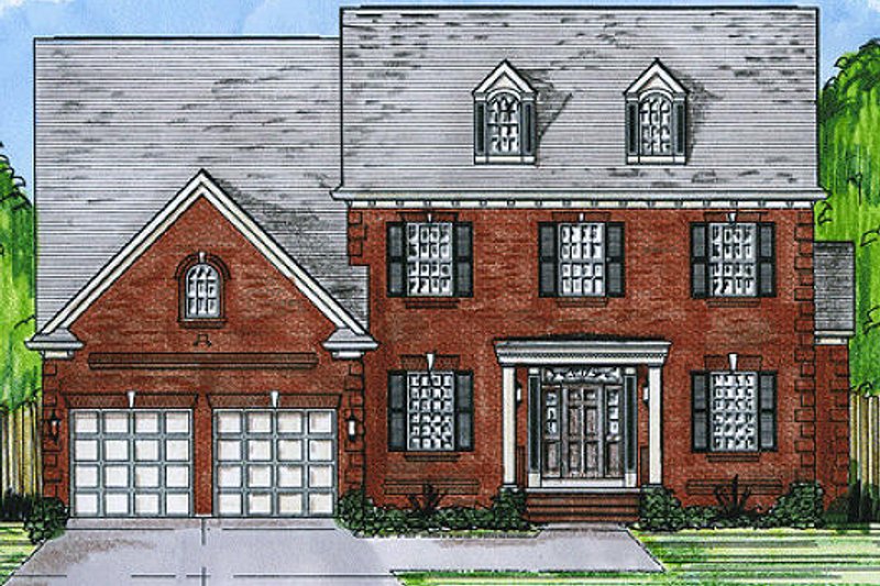 Colonial Style House Plan - 6 Beds 5.5 Baths 5313 Sq/Ft Plan #46-507