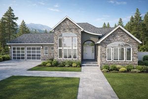 European Exterior - Front Elevation Plan #1060-468