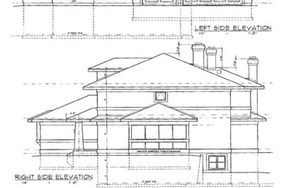 Exterior - Rear Elevation for Modern House Plan #67-598 - 4 bed, 3.5 bath