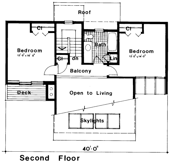 Contemporary Floor Plan - Upper Floor Plan #312-521