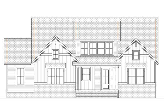 Exterior - Front Elevation 3 for Country House Plan #1080-8 - 4 bed, 3 bath
