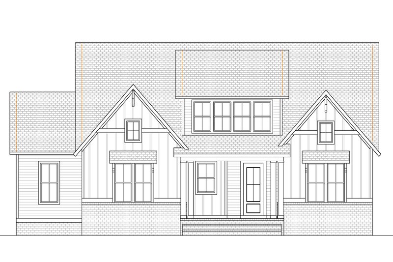 House Blueprint - Exterior - Front Elevation 3 for Country House Plan #1080-8 - 4 bed, 3 bath