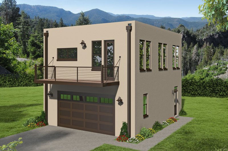 Contemporary Style House Plan - 2 Beds 1 Baths 820 Sq/Ft Plan #932-295
