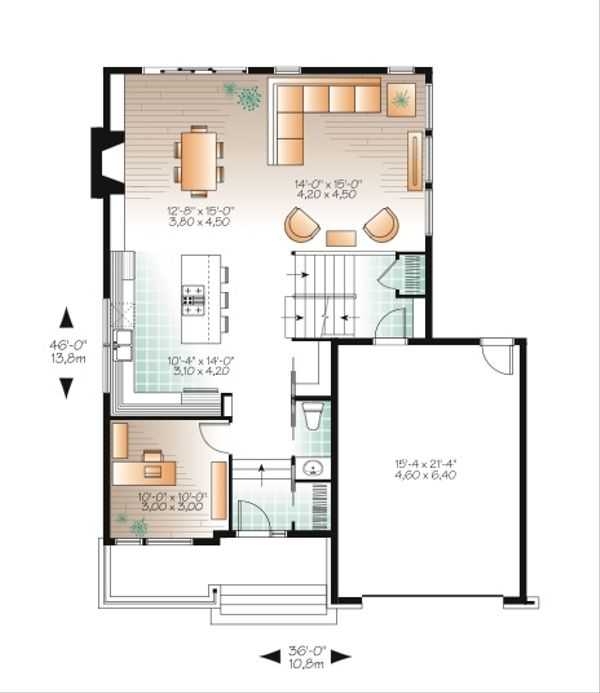Modern Floor Plan - Main Floor Plan #23-2236