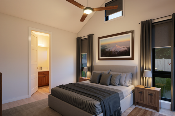 Interior - Master Bedroom for Farmhouse House Plan #48-1213 - 3 bed, 2 bath