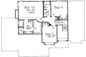 Floor Plan - Upper Floor for Traditional House Plan #308-117 - 4 bed, 3 bath