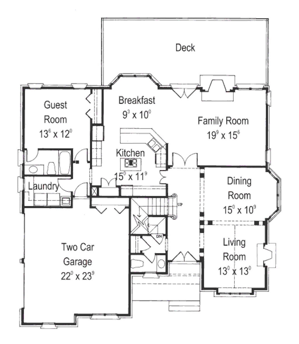 Tudor Style House Plan - 4 Beds 3.5 Baths 3355 Sq/Ft Plan #429-14 ...