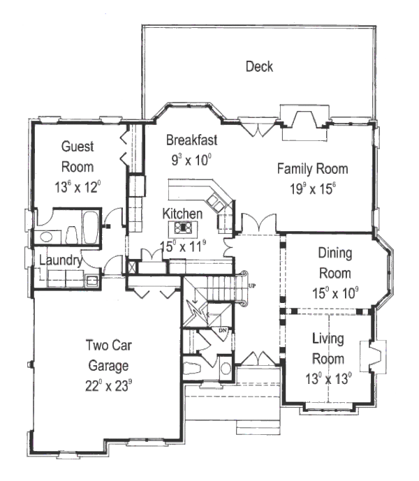 Dream House Plan - Tudor Floor Plan - Main Floor Plan #429-14