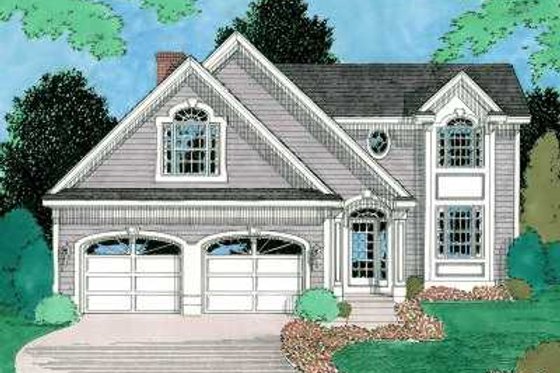 Exterior - Front Elevation for Traditional House Plan #75-163 - 3 bed, 2.5 bath