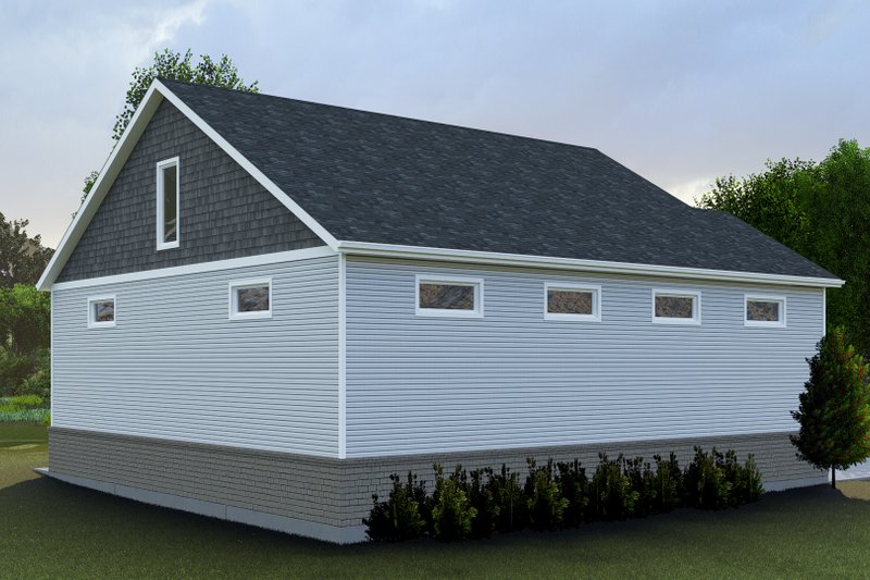 Architectural House Design - Exterior - Rear Elevation 2 for Traditional House Plan #1060-224, 1.5 bath