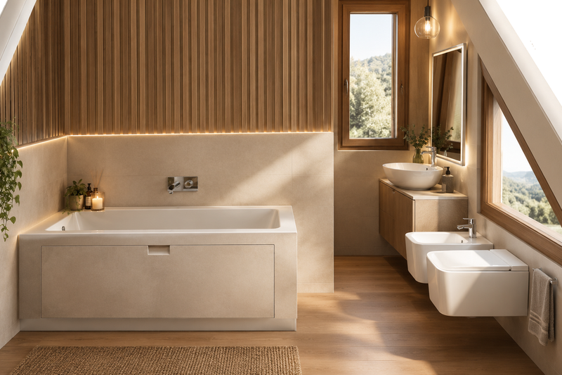 Architectural House Design - Interior - Bathroom for Modern House Plan #542-13 - 3 bed, 2 bath
