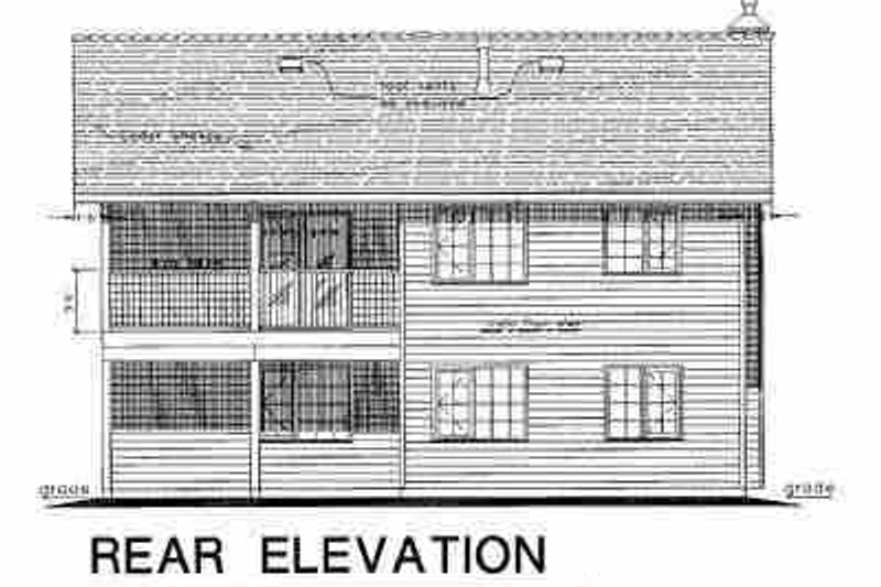 House Plan Design - Exterior - Rear Elevation for European House Plan #18-227 - 3 bed, 1.5 bath