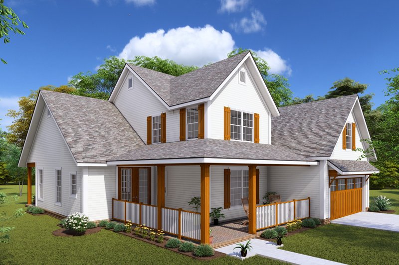 House Design - Exterior - Other Elevation 2 for Farmhouse House Plan #513-2239 - 3 bed, 2.5 bath