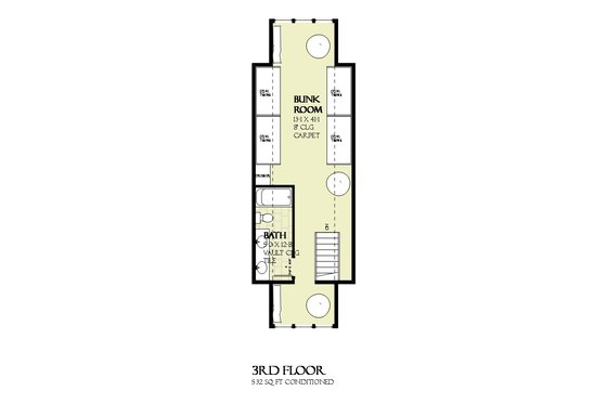 Floor Plan - Other Floor for Beach House Plan #901-125 - 5 bed, 4 bath
